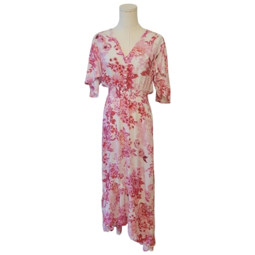 Abel the Label Pink Floral Maxi Dress Size XS